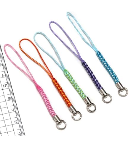 Amazon | 根付け 青×水色 根付パーツ 根付紐 根付 10本